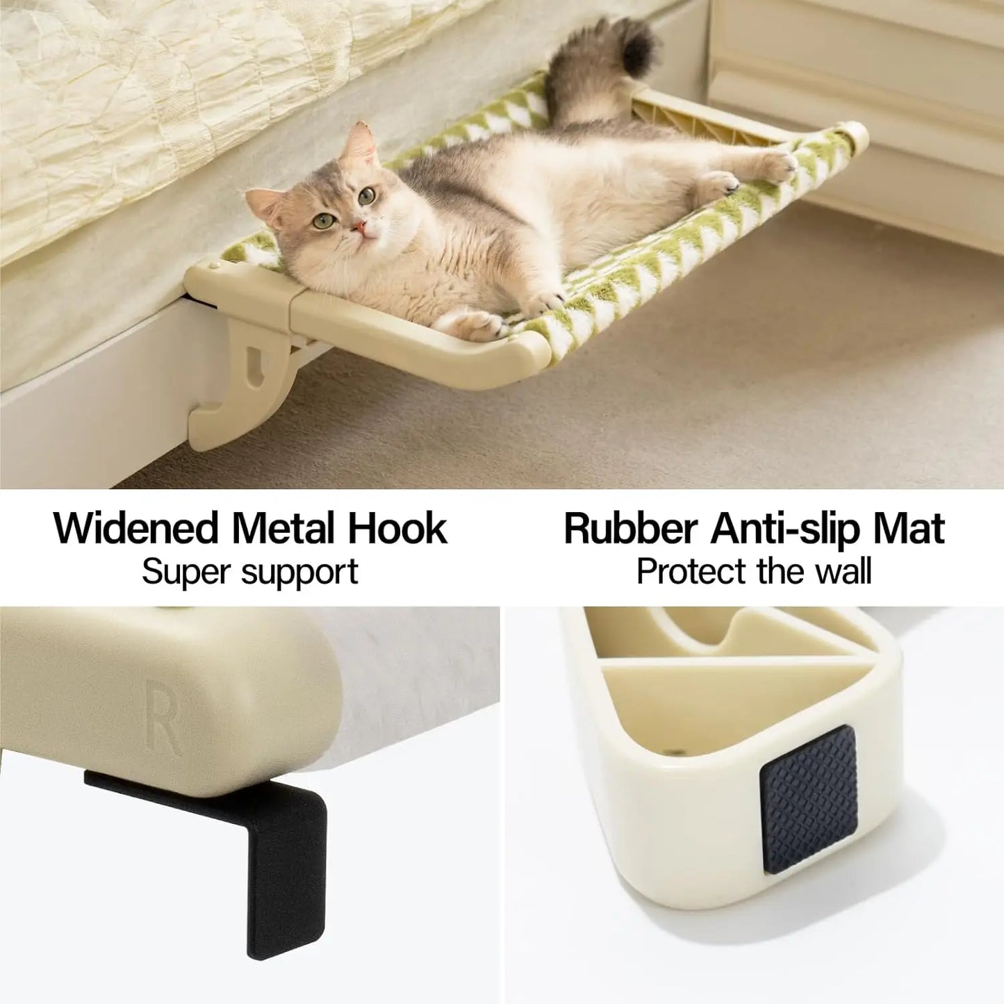 Mewoofun Cat Hammock Hanging Cat Bed Window Pet Bed for Cats Beds Sunny Window Seat Mount Bearing 30kg Pet Accessories