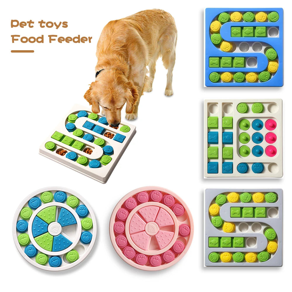 Jouets Puzzle pour chiens, gamelle interactive pour ingestion lente, augmentation du qi, jeu d'entraînement, distributeur de nourriture, manger lentement, bol antidérapant, jouet pour animaux de compagnie