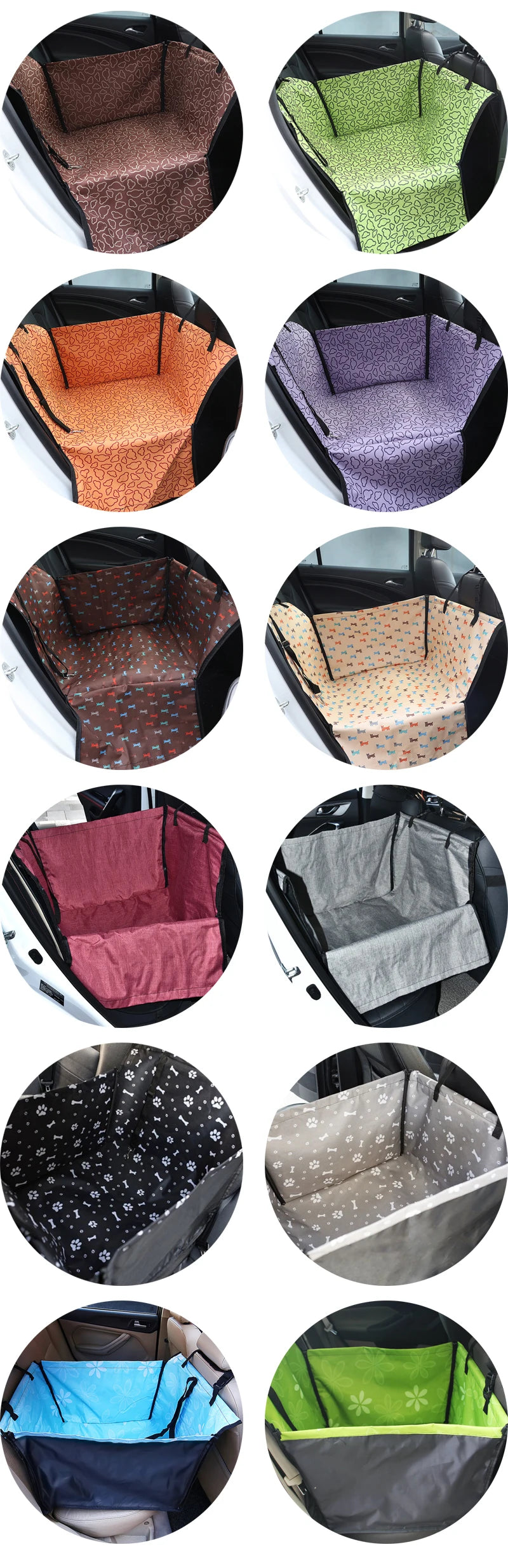 Transportadores de mascotas protector para asiento de coche para perros, estera para gatos, manta, hamaca trasera, Protector, accesorios para transporte de perros