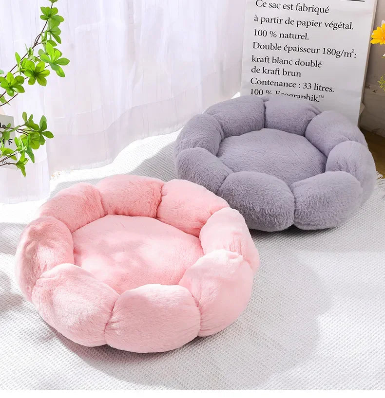 Cama para perros y gatos a la moda, cojín lavable con flores para mascotas, estera para dormir autocalentable para gatos, nido Universal para dormir profundo en las cuatro estaciones, nido para perros