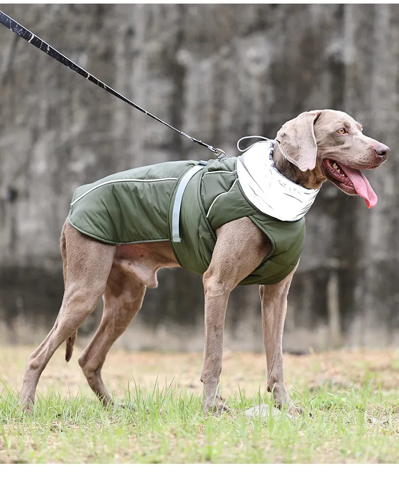 Ropa para perros, chaqueta de invierno de lujo para perros pequeños, medianos y grandes, impermeable, suave, acolchado, abrigo cálido para mascotas, traje reflectante de seguridad para perros