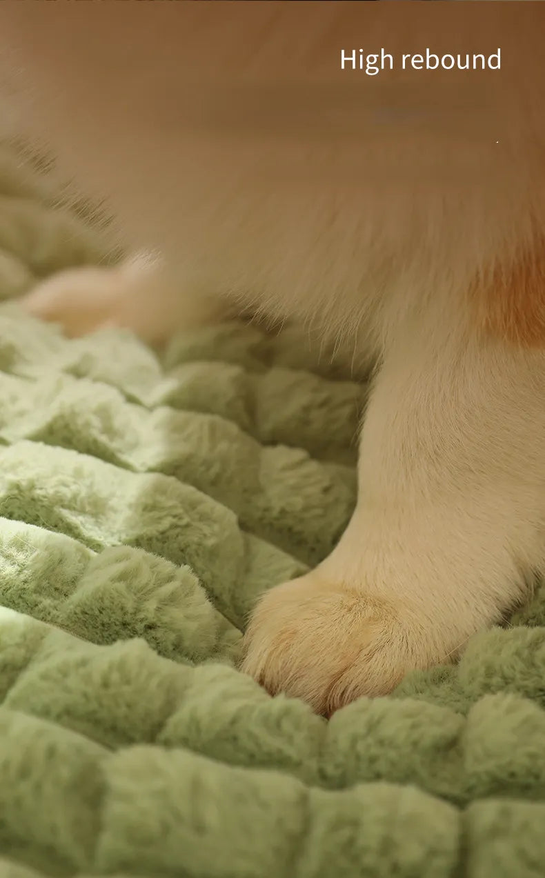 Alfombra cálida de invierno para perros, sofá de lujo para perros pequeños y medianos, cama a cuadros para gatos, perros, camas para dormir extraíbles y lavables