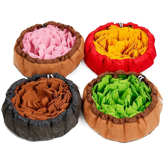 Tapis de reniflage pour chien, jouets Puzzle, entraînement à l'odeur du nez, bol d'alimentation lente, distributeur de nourriture, jouets anti-Stress lavables