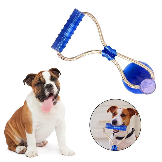 Juguetes interactivos para perros, ventosa, pelota, juguete para morder Molar, cuerdas elásticas, suministros para masticar Limpieza de dientes de perro