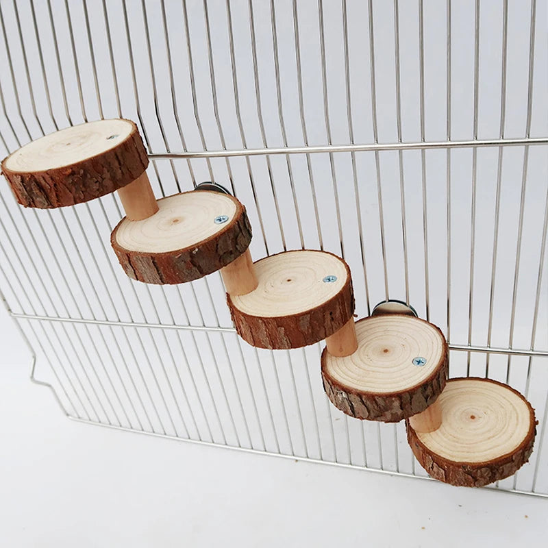 Échelle en bois pour Hamster à 3/5 marches, pour petits animaux, jouets d'escalade, support pour perroquets, oiseaux, perchoirs, escalier, Cage pour animaux de compagnie D9076