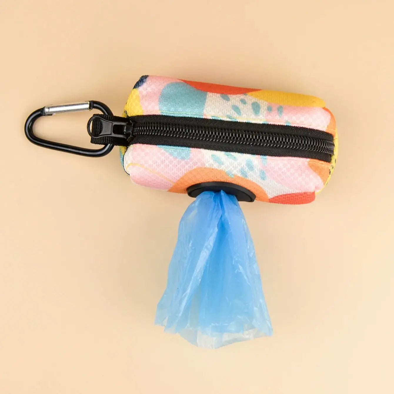 Distributeur de support de sac de merde pour animaux de compagnie, imprimé de créateur abstrait, design mignon, sans sac de merde ni laisse, peut être attaché à n'importe quelle laisse de chien