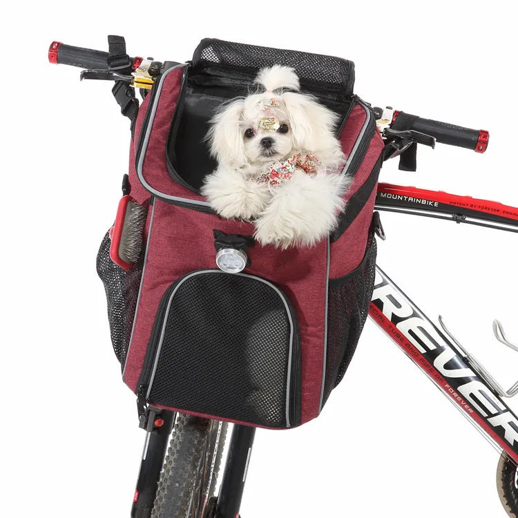 Bolsa transpirable para transportar excrementos de perros y mascotas, funda para asiento de bicicleta, mochila de viaje para mascotas, perros pequeños, medianos y gatos