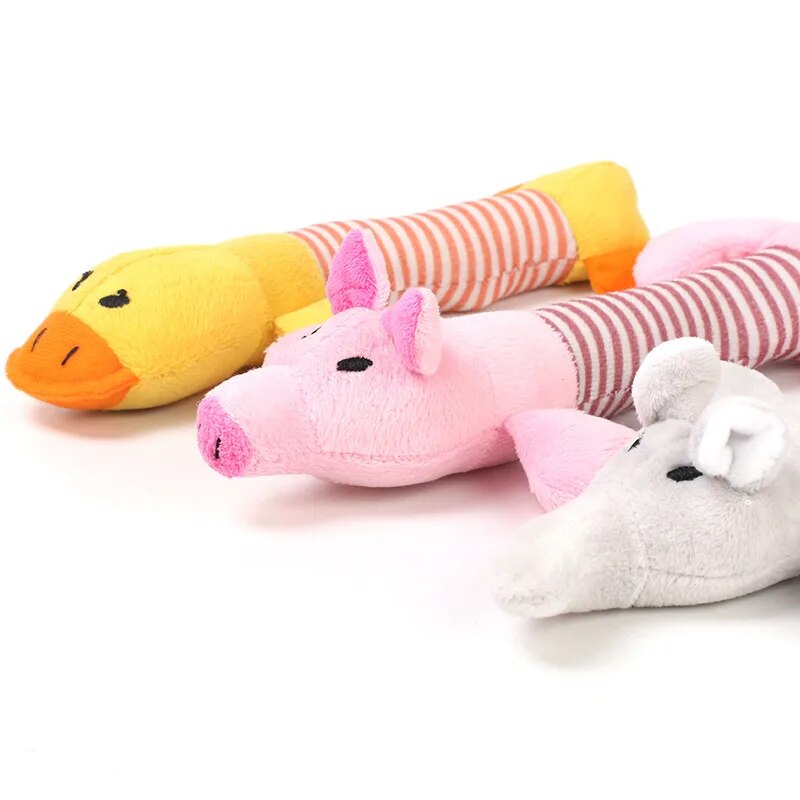 Juguete para perros juguete de peluche con chirrido para perros, suministros aptos para todos los cachorros, juguete con sonido de mascota, divertido y duradero, Molar para masticar, lindo juguete, suministros para mascotas