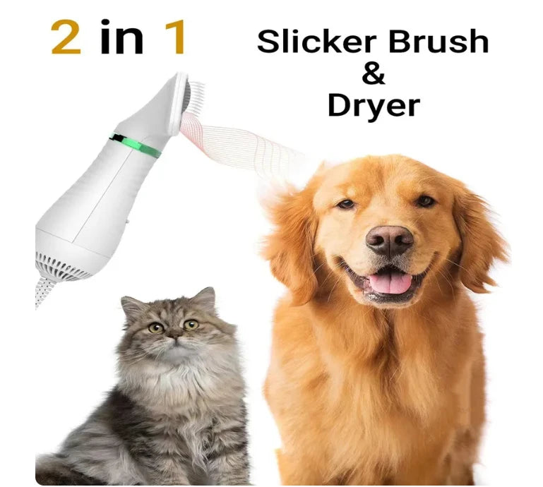 Secador de pelo para perros y gatos, cepillo alisador para baño, secador de pelo profesional 2 en 1, peine de aseo para cachorros y gatos, accesorios para soplador de perros