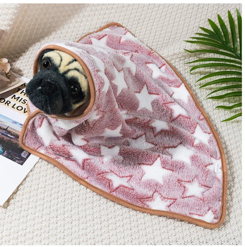 Warm Soft Pet Dog Bed Blanket Mat Plush Thin Pet Sleeping Blanket for Dogs Cats Warm Breathable Cat Cover Blanket Pet Supplies