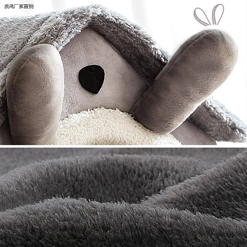 Soft Fluffy Cat Pet Hiding House Kitten Accessories Furniture Indoor Small Dog Puppy House Winter Cat Rabbit Deep Sleep Bed Nesk