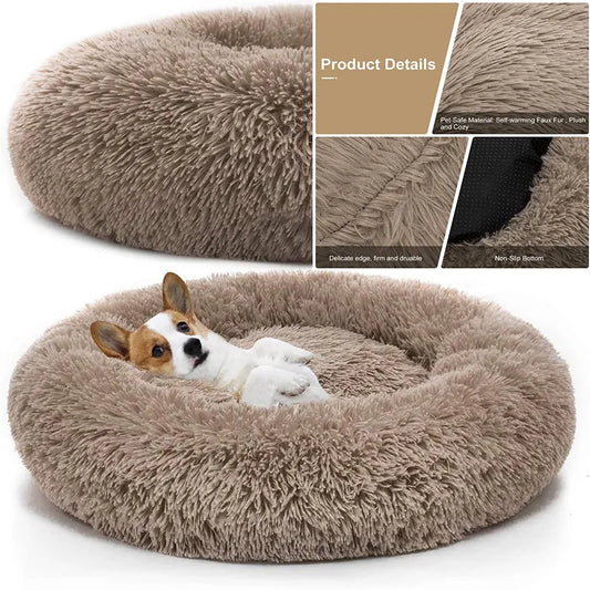 Cama para perro cómoda Donut Cuddler, perrera redonda para perros, cojín para perros y gatos Ultra lavables suaves, sofá cálido de invierno, producto en oferta