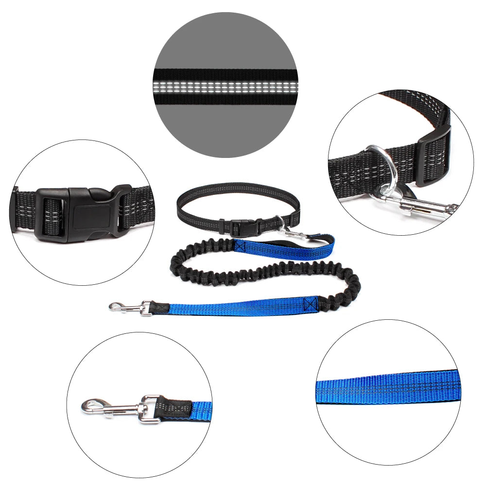 Laisse de chien mains libres pour animaux de compagnie, marche, course, Jogging, réglable, ceinture de taille, sangle de poitrine, corde de Traction, accessoires pour chiens