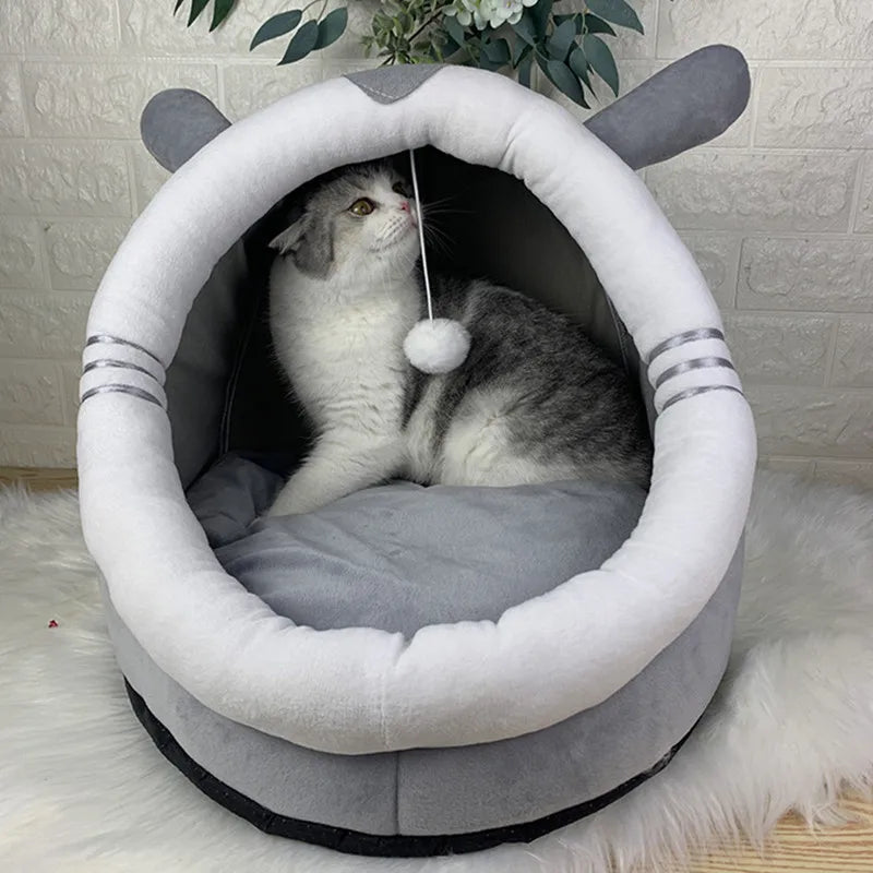 Lit pour chat doux panier chaud pour animaux de compagnie coussin de chaise longue confortable pour chaton tente de maison pour chat très doux petit sac de tapis pour chien pour lits de chats de grotte lavables