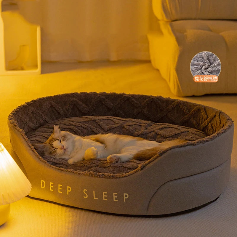 Big Bed Pet Sleeping Bed Large Dogs Pet Items Pet Medium Warm Cushion Mat Supplies Kennel Products Home Garden