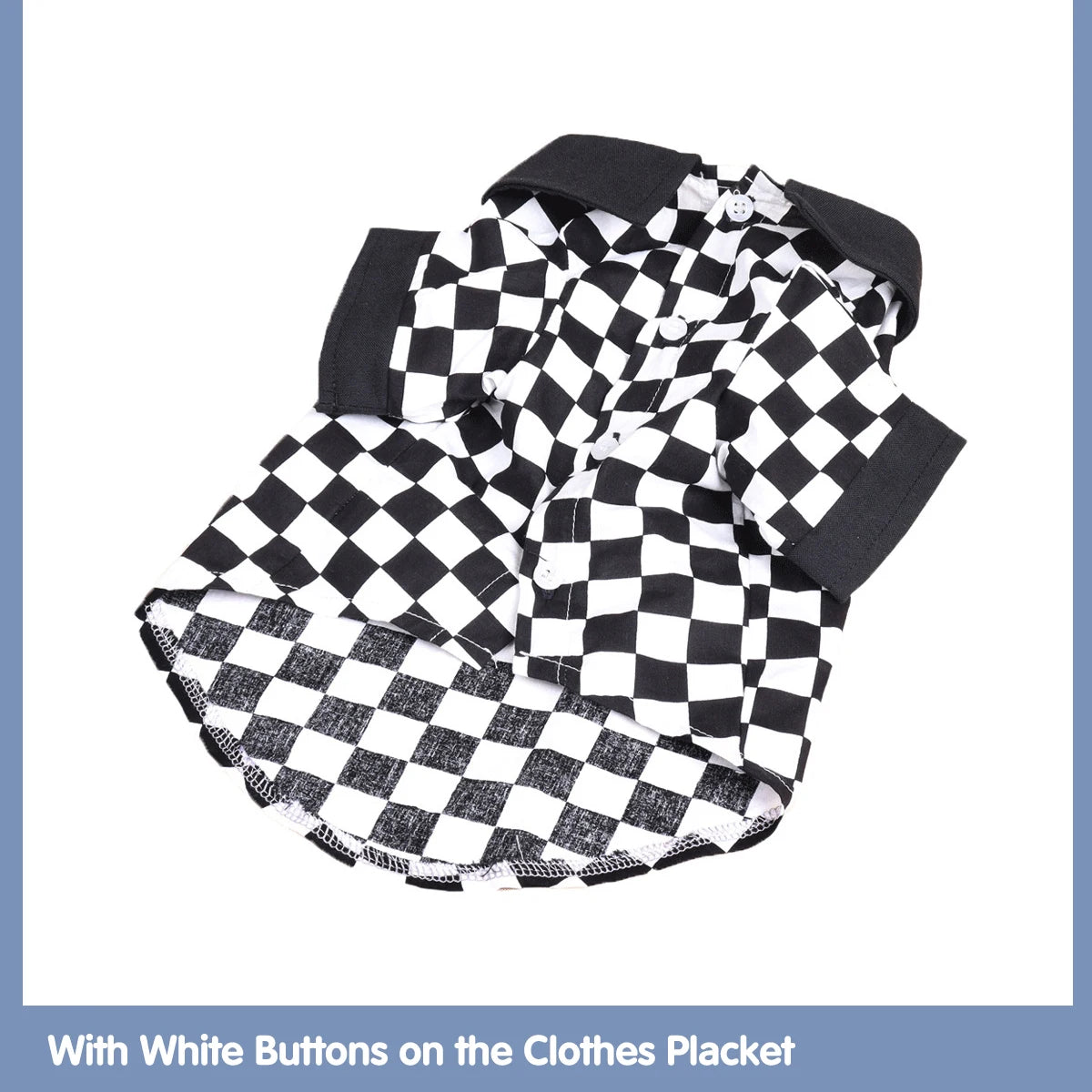 Spring Summer Pet Dog Clothes Black & White Checker Pattern Dog Shirt for Small Dogs Boy Soft Breathable Fashion Puppy Clothing Fashion Style