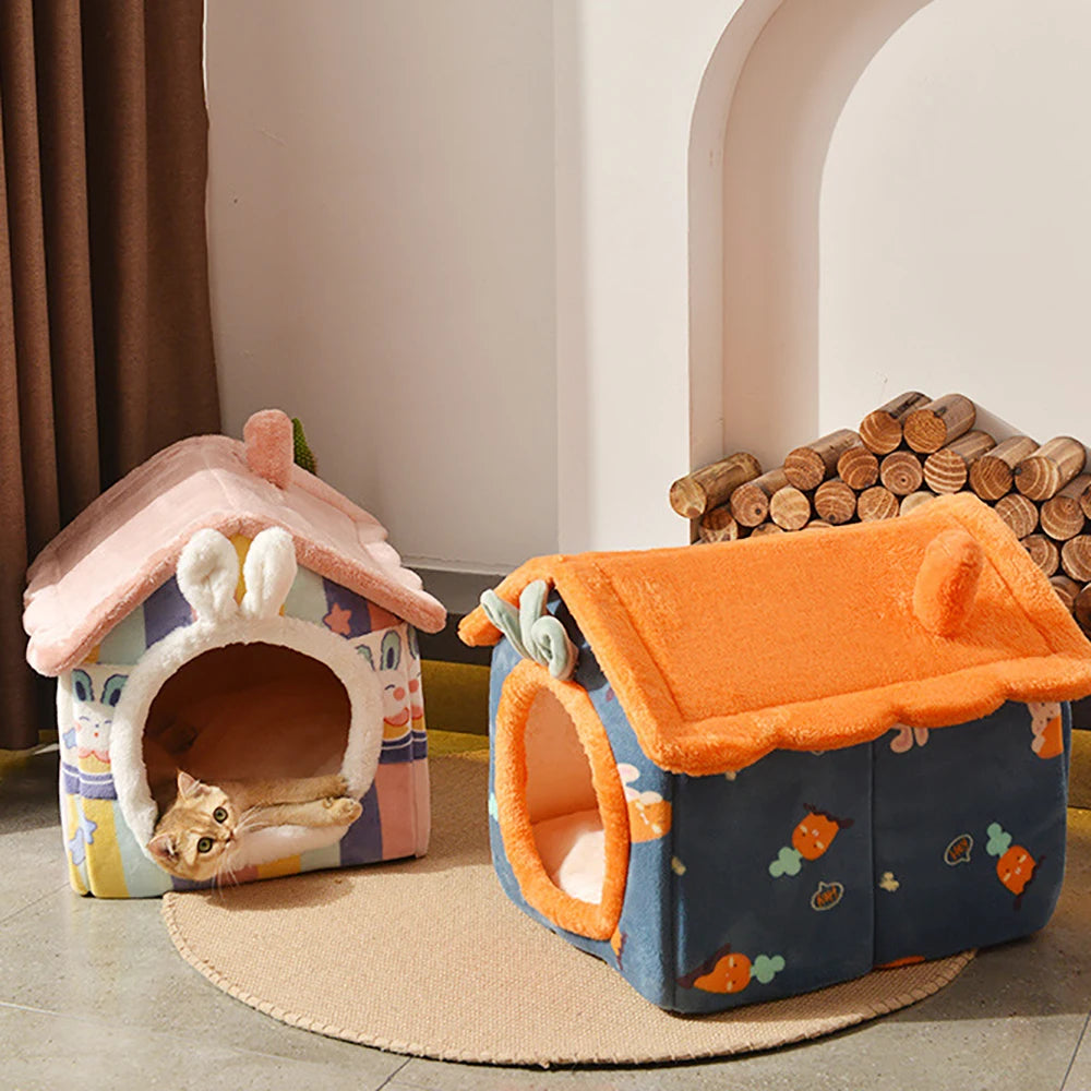 Cat House For Small Medium Dogs Washable Comfortable And Warm Fully Detachable Easy Storage Pet Beds & Furniture Cat