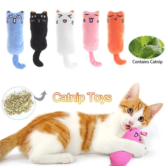 Juguetes para masticar para gatos, juguete con sonido de crujido, hierba gatera para mascotas, lindos juguetes para gatos, rechinar los dientes, gato de peluche, accesorios para mascotas