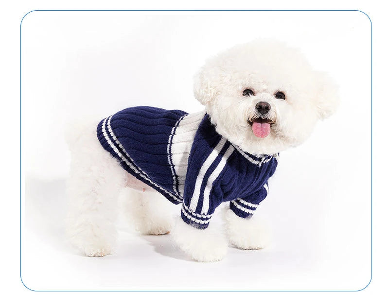 2023 New Pet Clothes Autumn Winter Small Medium Dog Clothes Teddy Cat Warm Zipper Clothing Puppy Cardigan Fashion Style