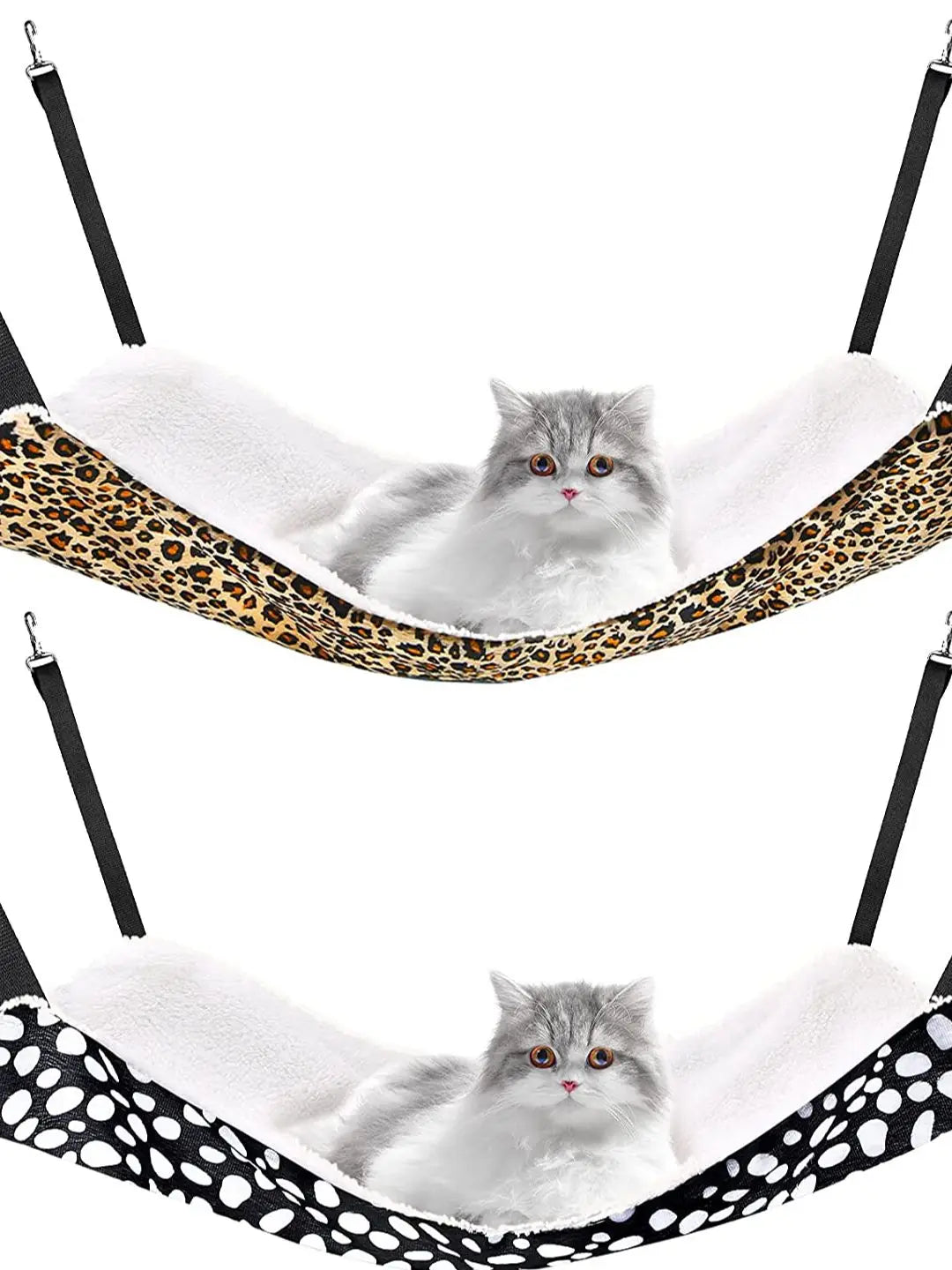 ATUBAN Cat Window Hammocks for Indoor Cats,Soft Plush pet Bed,Suitable for Ferret Cotton Hammock,Guinea Pig,Hamster,Kittens Bed