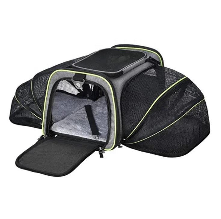 Transporteur de voyage en voiture pour petit chien et chat, approuvé par la compagnie aérienne, fenêtre en peluche douce, coussin en maille, Cages de luxe pour animaux de compagnie, sac de transport, chenil