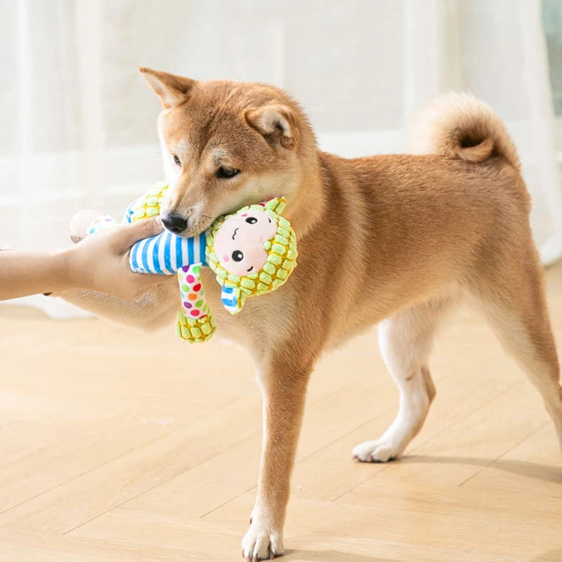 Jouet en peluche pour animaux de compagnie, Puzzle pour chat et chien, animaux mignons, résistant aux morsures, interactif, couinant, nettoyage des dents, jouet à mâcher, fournitures pour animaux de compagnie