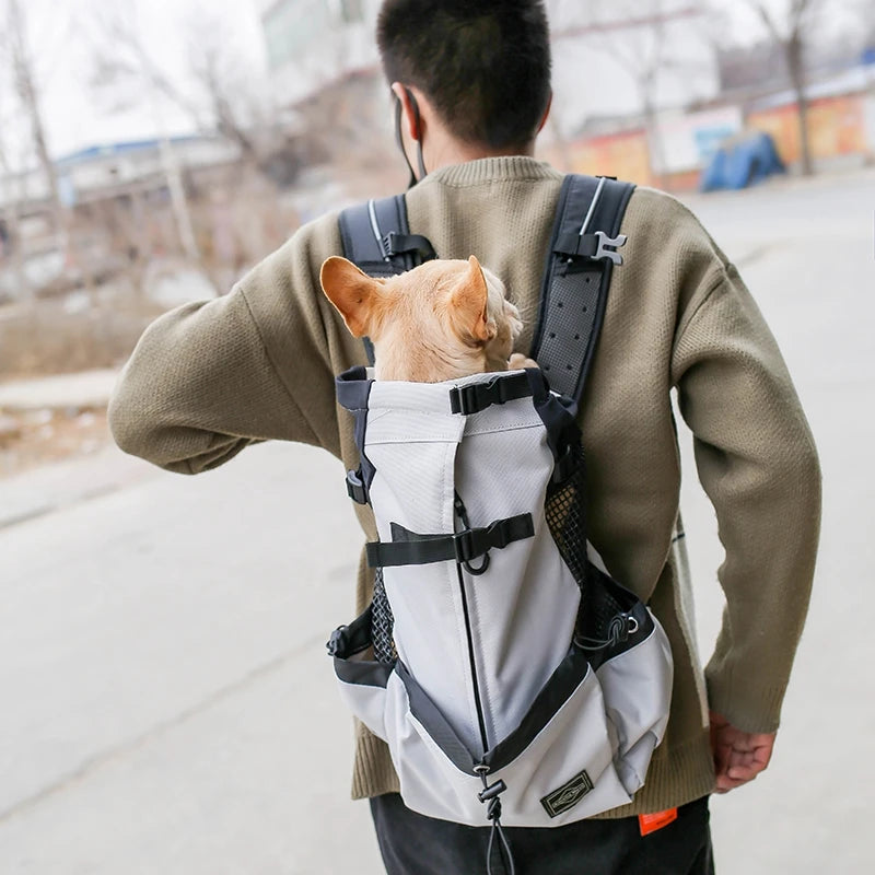 Outdoor Travel Puppy Medium Dog Backpack for Small Dogs Breathable Walking French Bulldog Carrier Bags Pet Supplies