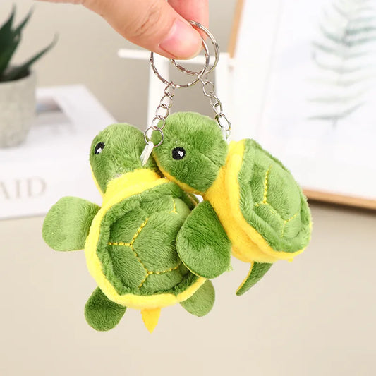 Poupée tortue en peluche mignonne de 10CM, 1 pièce, jouet en peluche doux de dessin animé, porte-clés de sac, pendentif, cadeau pour enfant, nouvelle collection