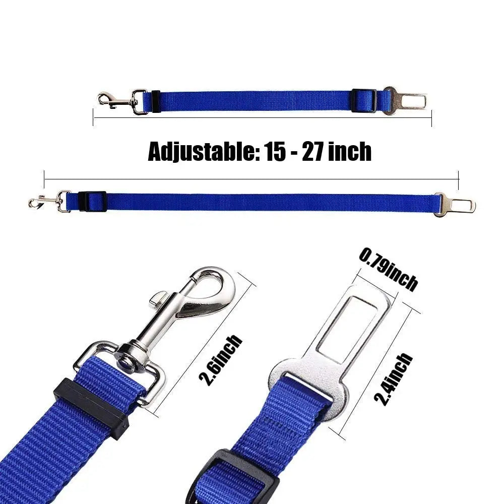 Ceinture de sécurité pour chien et chat, 1 pièce, harnais réglable, ceinture de sécurité pour petits et moyens chiens, fournitures de voyage pour animaux de compagnie