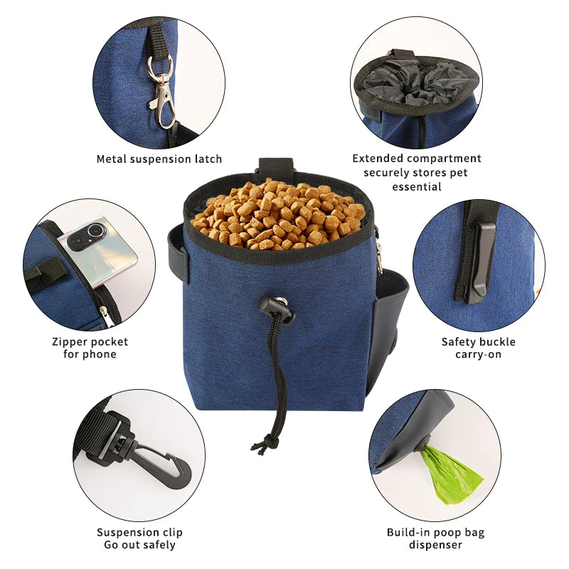 Reward Pet Dog Training Puppy Pouch Outdoor Portable Dog Poop Accessories Pet Dog Snack Treat Snack Dispenser Feeding