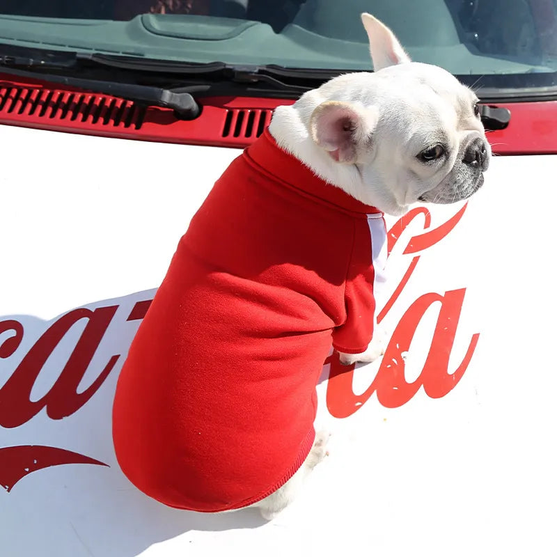 Chaqueta de béisbol para perros, ropa de invierno para perros pequeños y medianos, chaleco para cachorros, sudadera para Bulldog Francés, abrigo para Pug Chihuahua, estilo de moda