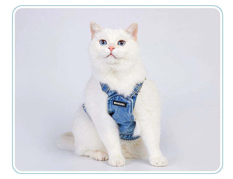 100% Cotton Dog Denim Vest Cat Sleeveless Coverall Spring Summer Puppy Clothing Fashion Style