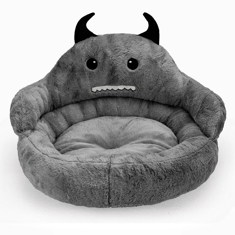 Sweet Cat Bed Warm Pet Basket Monster Shape Soft Long Pluh Mats Kitten Puppy Sleepping Bed for Dogs Pet Items Cat