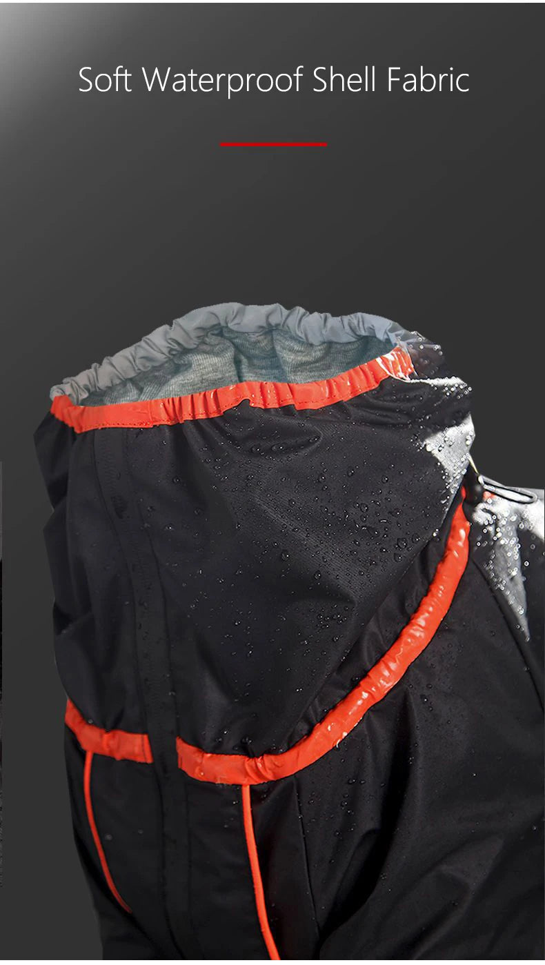 Chubasquero para perros grandes, suave, transpirable, a prueba de nieve, resistente al viento, chaqueta de lluvia para mascotas, abrigo impermeable de seguridad para perros al aire libre con patas