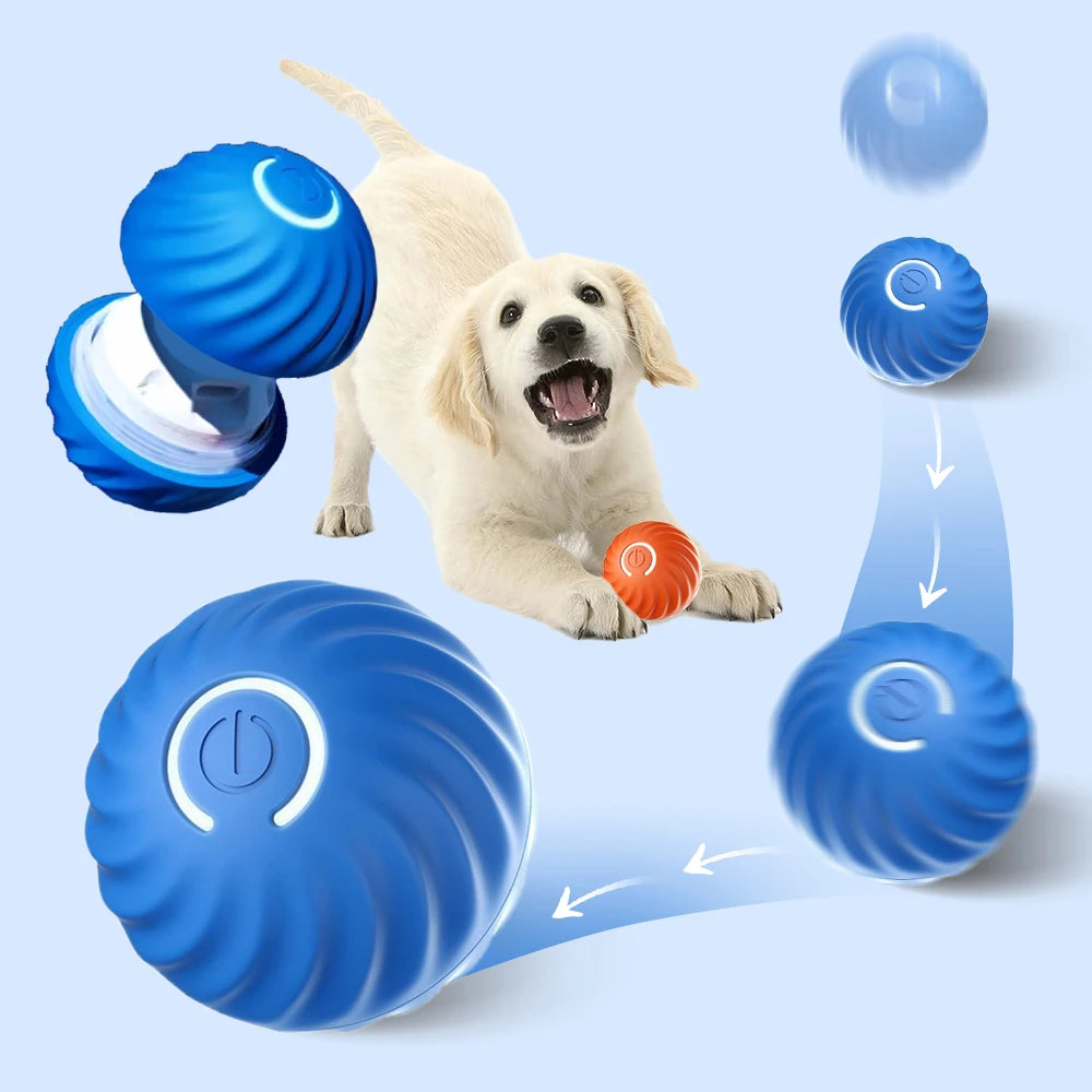 Balle intelligente pour chien, jouet électronique interactif pour animaux de compagnie, balle mobile, USB, rebond automatique, pour chiot, cadeau d'anniversaire, produit pour chat