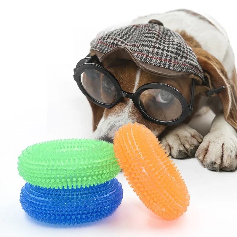 Juguete masticable interactivo para perros y mascotas, juguete de limpieza de dientes con púas resistente a mordeduras para cachorros, juguetes para masticar molares TPR para perros