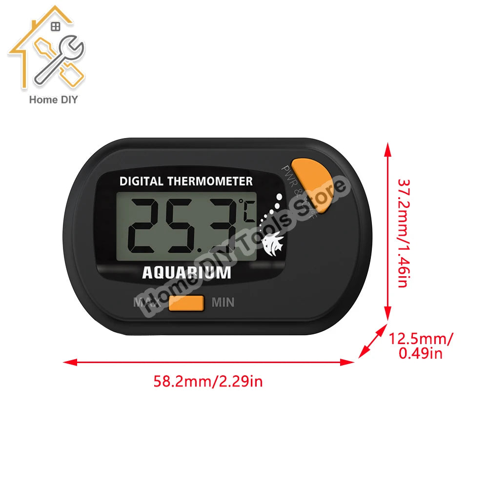 -50 ℃ - 70 ℃ Termómetro digital para acuario con ventosa Sensor de temperatura Medidor Probador Termómetro Medición