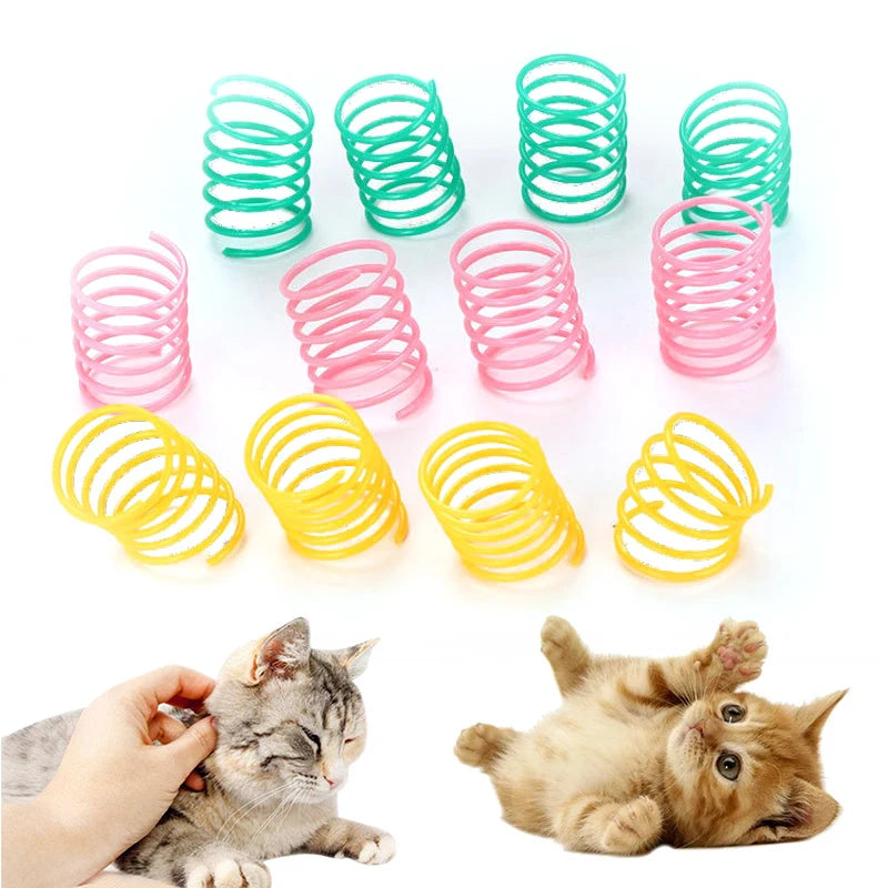 Ressorts en spirale pour chaton, jouets pour chat, jauge Interactive, jouet à ressort coloré, jouet pour animaux de compagnie, produits pour animaux de compagnie