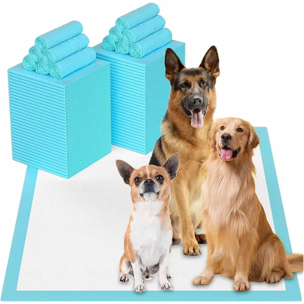 120 Uds. Pañales superabsorbentes para mascotas, almohadillas para orinar para entrenamiento de perros, alfombrilla desechable para pañales saludables para gatos, pañales para perros, alfombrilla de superficie de secado rápido