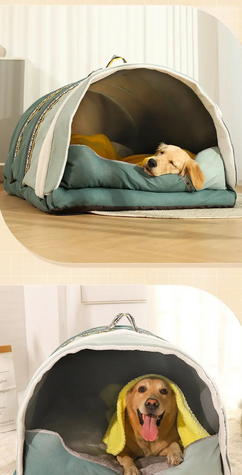 Cubierta superior para cama de Perro, techo de gran tamaño, extensión, colchón extraíble, Jumbo, plegable, entrada, nido, cúpula, Perros de interior