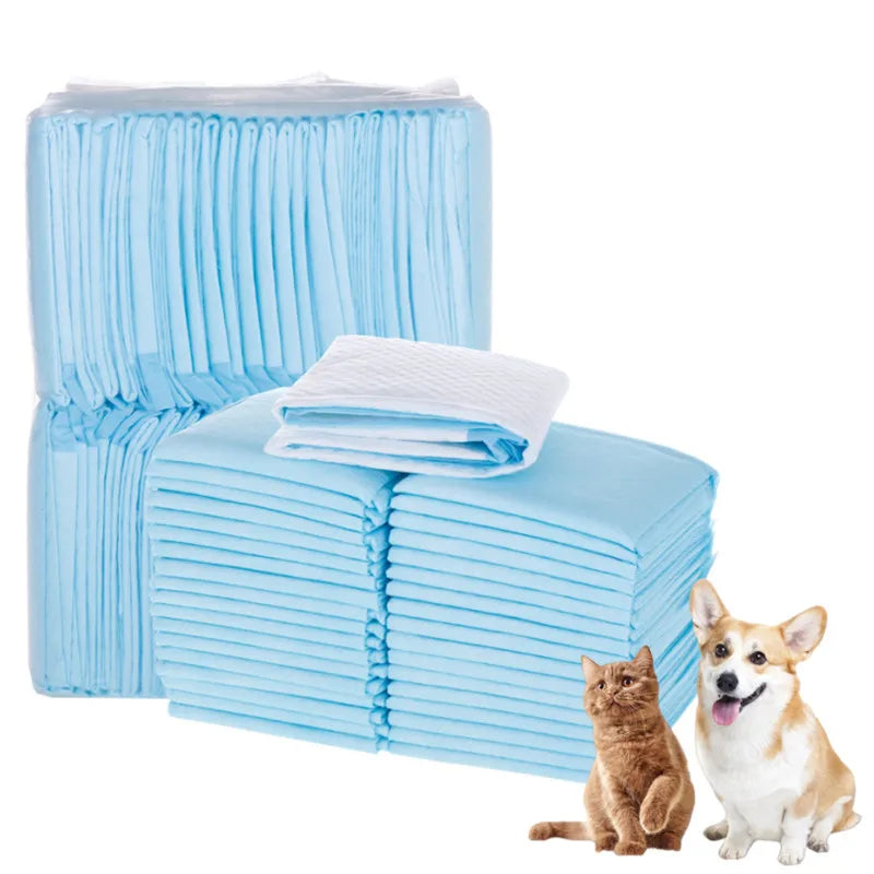 Couches absorbantes jetables pour chiens, 100/50/40/20 pièces, coussinets d'entraînement pour chiots, tapis de Surface à séchage rapide, coussin propre, fournitures pour chiens