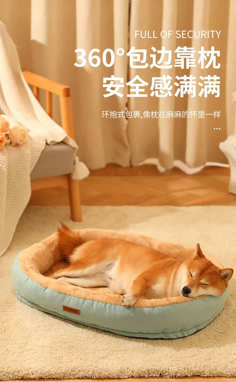 Hiver chaud chien lit chenil chat maison dormir citrouille chiot coussin tapis chat maison pour chats Cama Gato