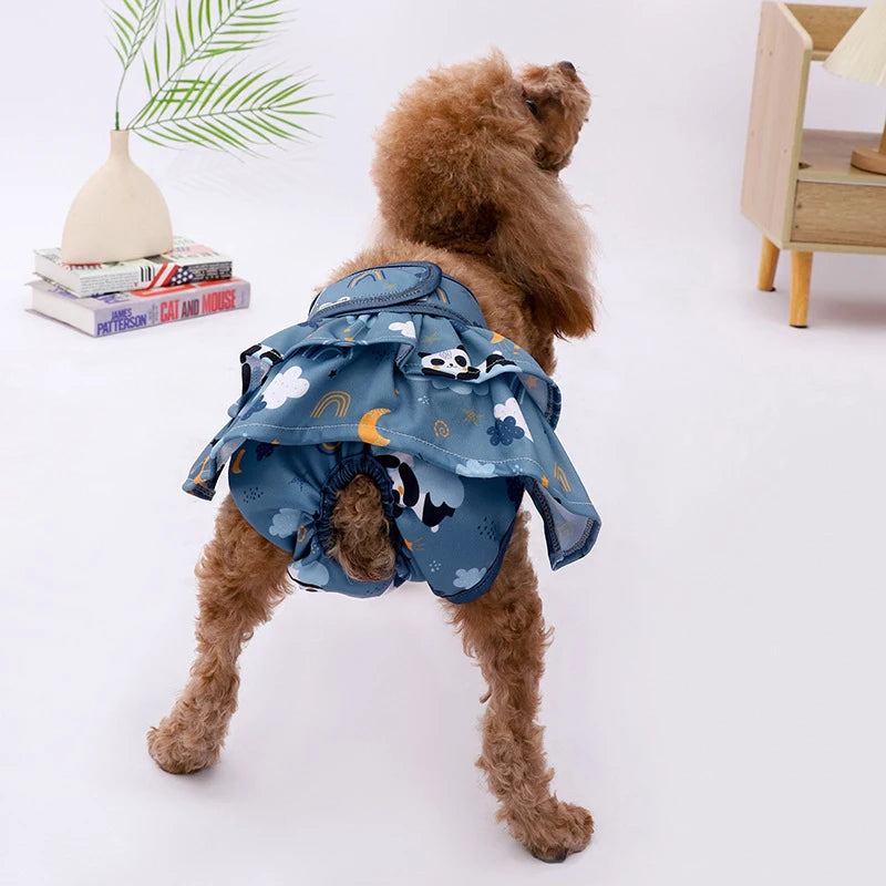 Pantalones menstruales para perros, ropa de estilo a la moda de verano, tela pequeña femenina de primavera para perros de lujo, artículos, suministros para mascotas, accesorios