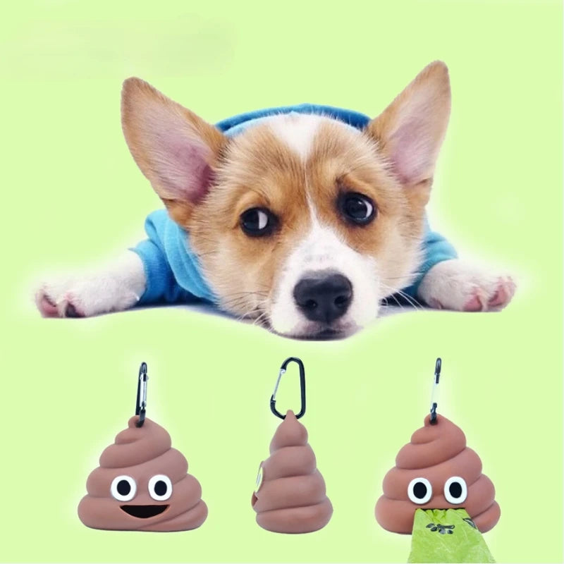 Dispensador de bolsas fecales para mascotas, bolsa de basura para exteriores para gatos y perros, hebilla colgante, caja de almacenamiento de bolsas de estiércol portátil, productos de limpieza para mascotas