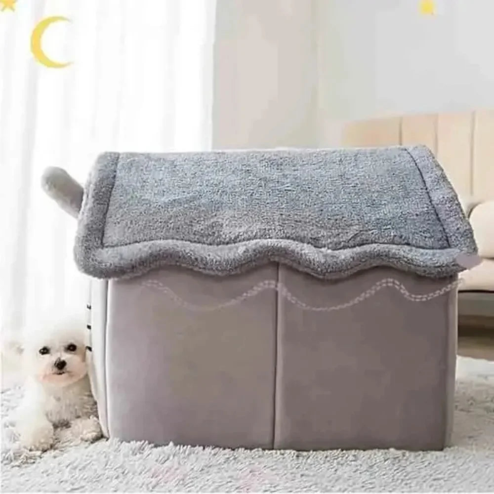 Dog House Soft Pet Bed Tent Warm Foldable Cats Nest Removable Washable Pet Nest Accessories House Dogs Kennel Cats Bed Indoor