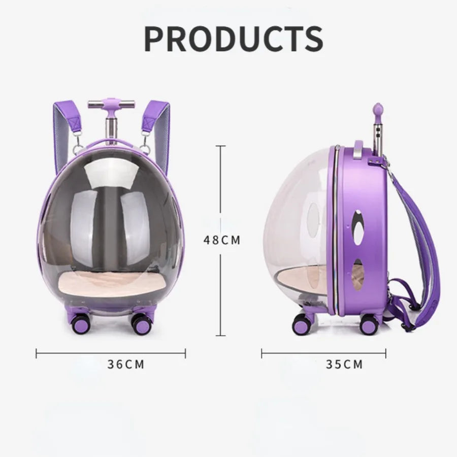 Capsule spatiale pour chats, sac à bandoulière Transparent, valise de sortie, porte-chat, poussette Kawaii, Mochila Para Perro, accessoires pour animaux de compagnie