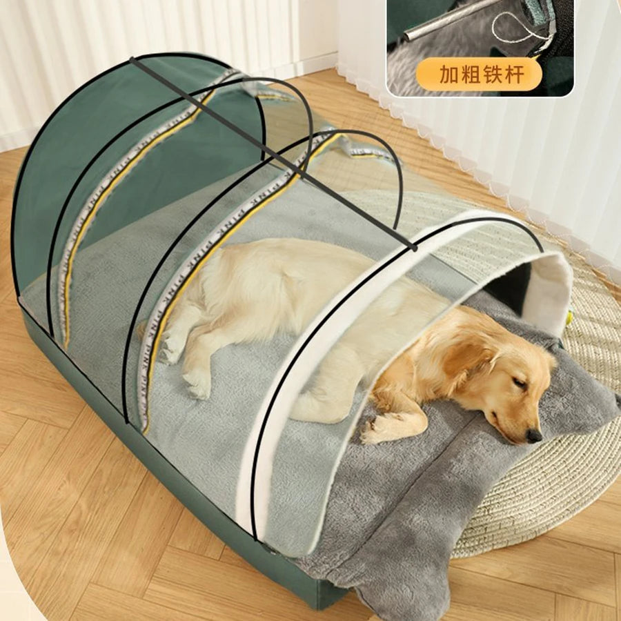 Cubierta superior para cama de Perro, techo de gran tamaño, extensión, colchón extraíble, Jumbo, plegable, entrada, nido, cúpula, Perros de interior