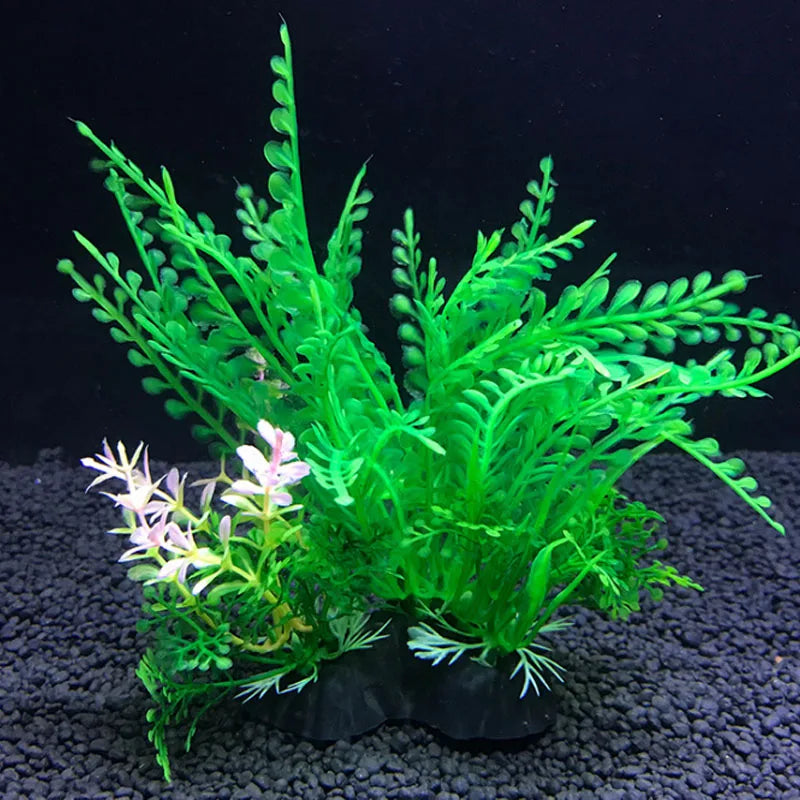 12 sortes de plantes artificielles de décoration d'aquarium, ornement de mauvaises herbes d'eau, plante aquatique, accessoires de décoration d'herbe pour Aquarium 14cm