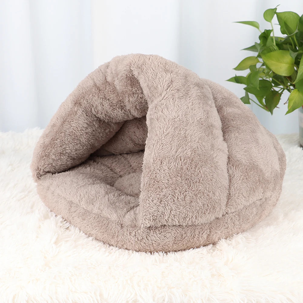 Soft Cat Bed Winter Warm Plush Pet Puupy Kitten Nest Kennel Deep Sleep Cats Cave House For Cats Small Dogs Products