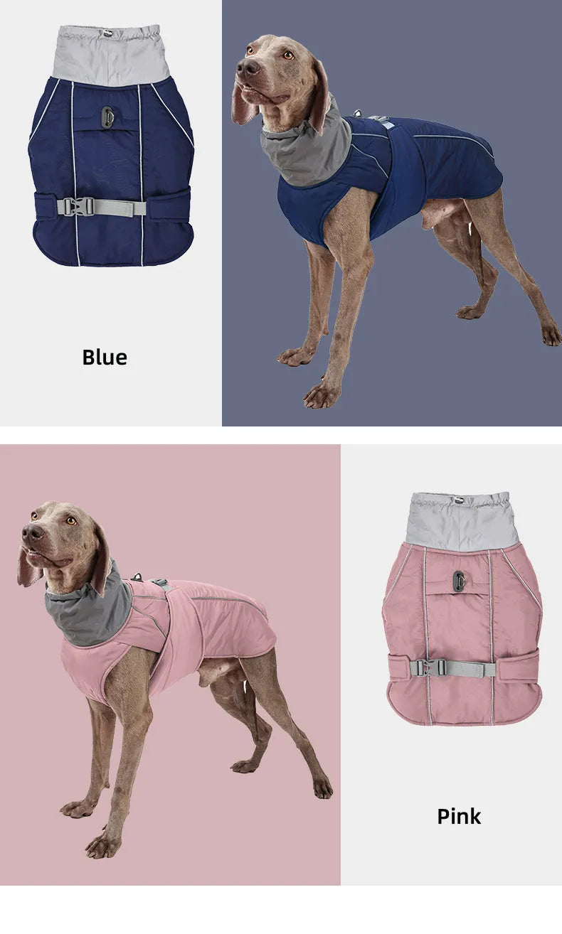 Ropa para perros, chaqueta de invierno de lujo para perros pequeños, medianos y grandes, impermeable, suave, acolchado, abrigo cálido para mascotas, traje reflectante de seguridad para perros